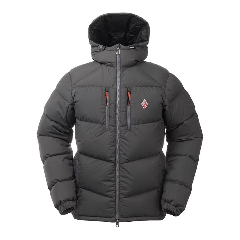 黑冰（BLACKICE）24新品黑冰抗寒户外男款防风保暖连帽羽绒服800蓬松鹅绒8528 深灰 M 【充绒量-207克】