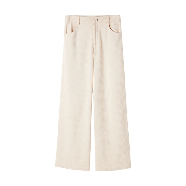 诗写 【灯芯绒直筒裤】春秋季时尚高腰遮垮显瘦百搭保暖休闲裤女