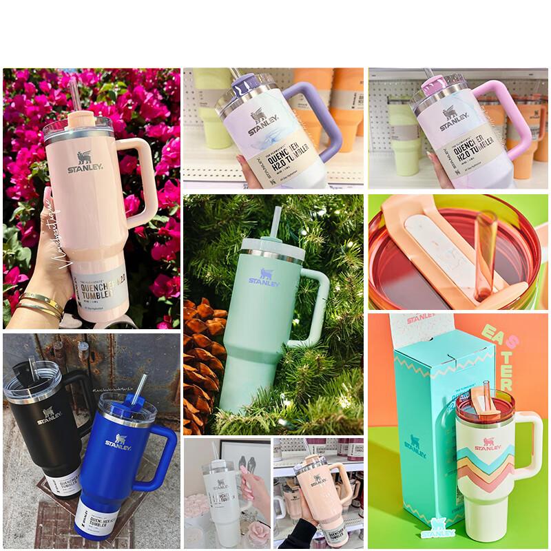 STANLEY巨无霸保温杯大容量办公车载不锈钢杯子887ML浅象牙白双十一