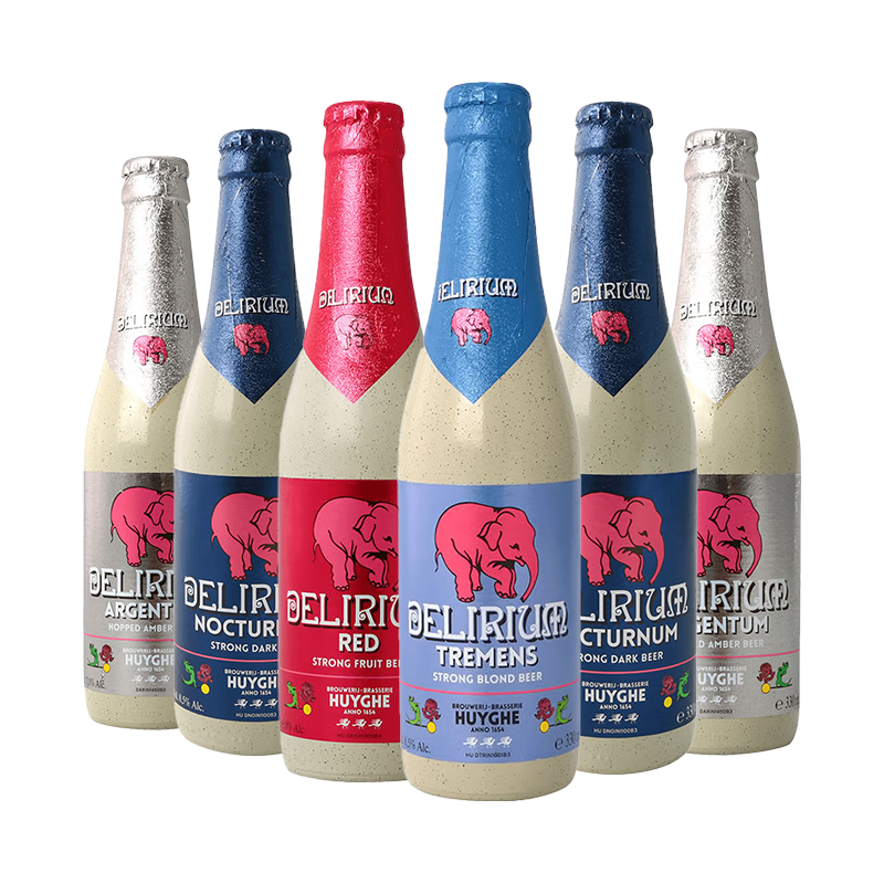  DELIRIUM/粉象 五种口味组合 比利时啤酒  瓶装 330ml
