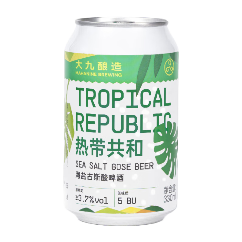  Mahanie Brewing/大九酿造 热带共和海盐古斯 精酿啤酒  热带共和 330mL 2罐 双瓶装