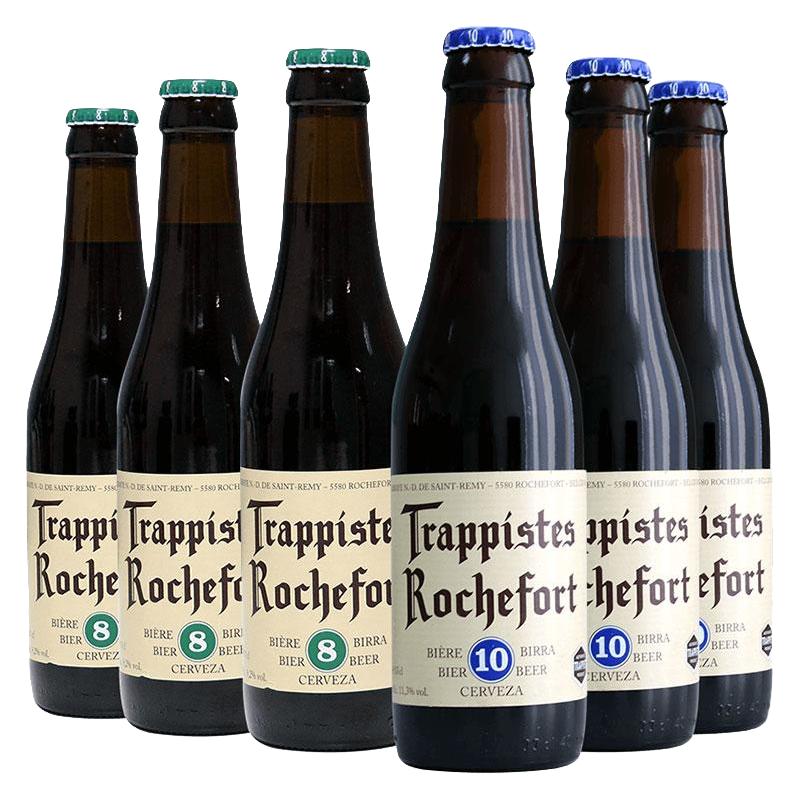 Trappistes Rochefort 罗斯福 啤酒组合装 2口味 330ml*6瓶（10号啤酒330ml*3瓶+8号啤酒330ml*3瓶）