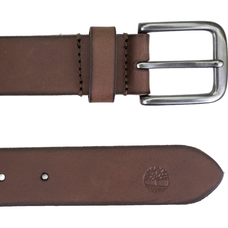 Timberland 添柏岚 男式经典皮革牛仔皮带, 经典皮带, 42 深棕色