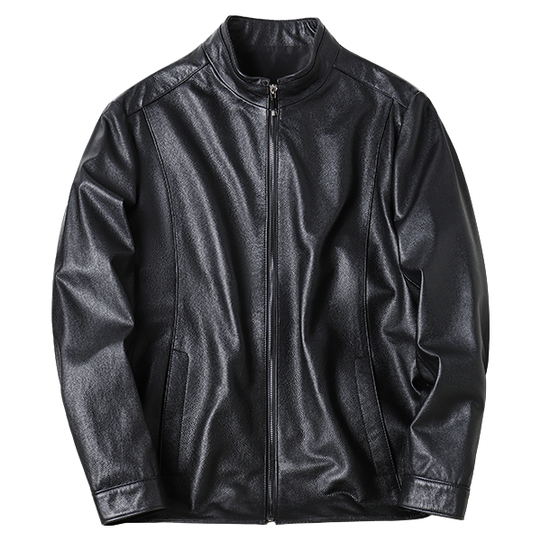 凯撒 【真皮小牛皮&易打理】秋季男士立领防风单皮夹克男外套男皮衣男