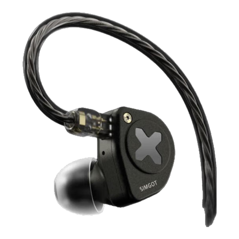  SIMGOT/兴戈 动圈平板压电陶瓷 HiFi有线耳机 可换线
