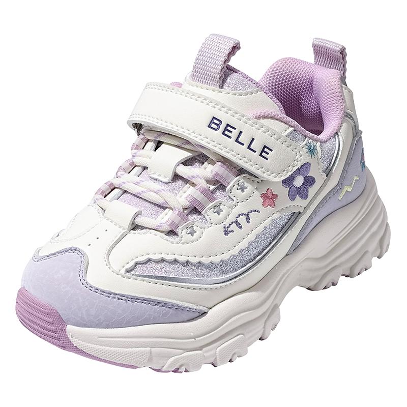 花影丨百丽童鞋儿童运动鞋2025大童秋冬加绒鞋女童宝宝小女孩