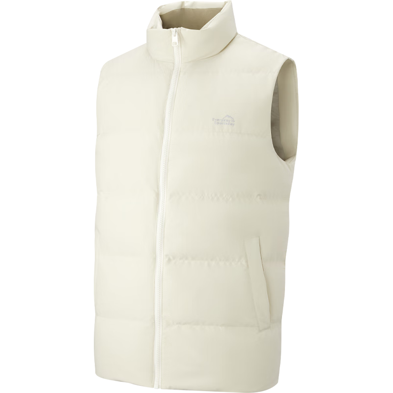 海澜之家轻薄羽绒马甲男25运动立领外套男冬季HWRBW4J002A 米白03 3XL 190/104A 177~190斤