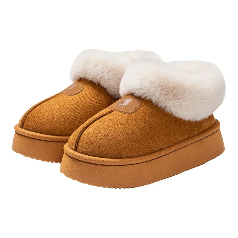 包跟棉拖鞋女款冬季2025室内居家加绒保暖厚底防滑棉鞋男外穿