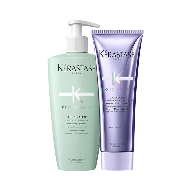  KÉRASTASE/卡诗 无硅油 洗发水套装  500ml+250ml