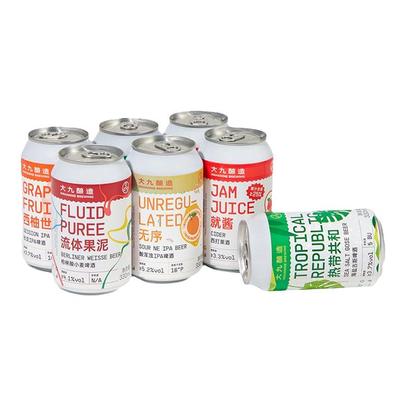 MAHANIE BREWING 大九酿造 全家福套装果啤精酿艾尔啤酒劝酒果泥西柚酸小麦ipa西打