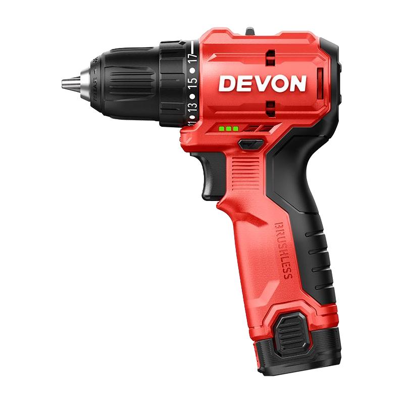 DEVON 大有 无刷手电钻DD121家用锂电钻电池充电手钻电转电动螺丝刀5208