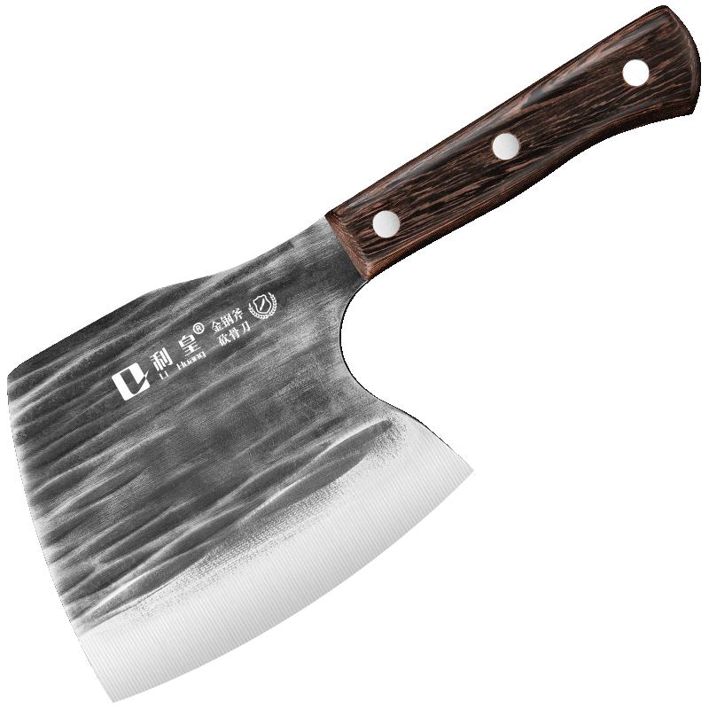 利皇龙泉砍骨刀斩骨刀剁骨刀骨头刀屠夫斧头家用大骨商用锻打菜刀 古法锻打砍骨斧