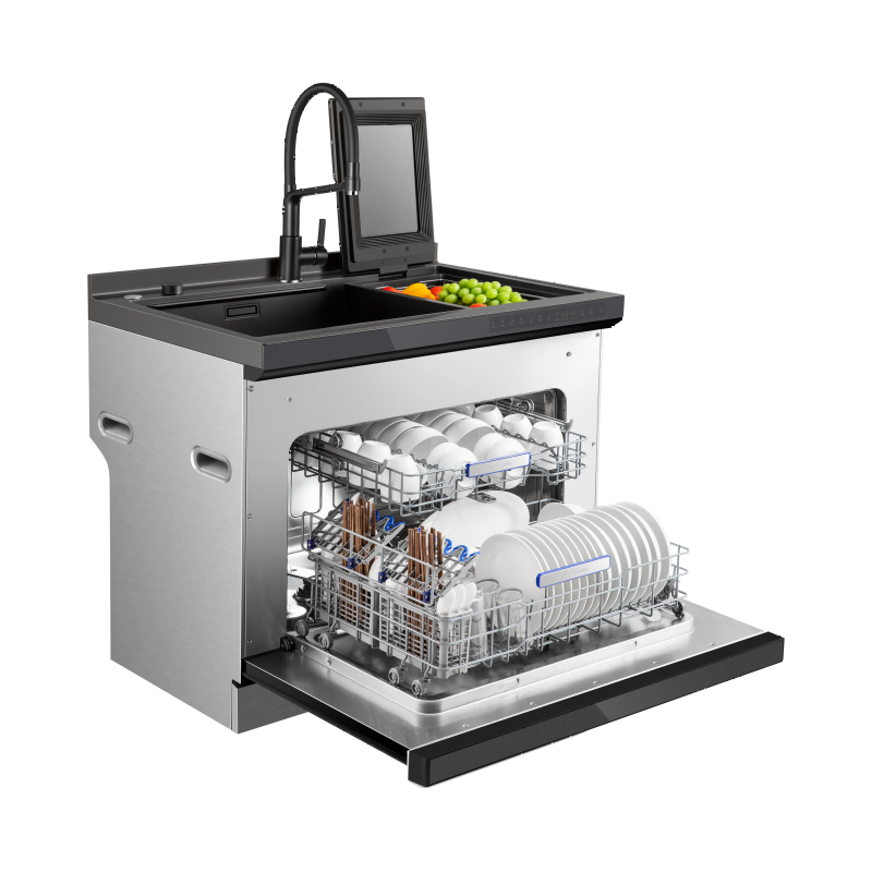 火星人 D75集成水槽洗碗机 15套墅级容量  洗碗碎渣净果蔬  强劲高效去农残  五大系统全集成