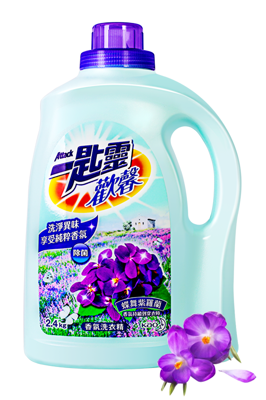 花王 超浓缩洗衣液去污渍洁净机洗温和手洗留香香氛洗衣2.4KG