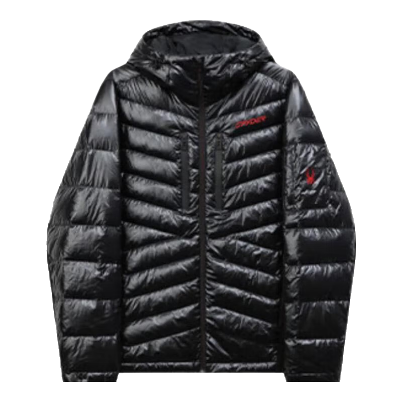 SPYDER秋冬新品男SKI PRO保暖舒适防泼水休闲羽绒服外套24CF265M 黑色