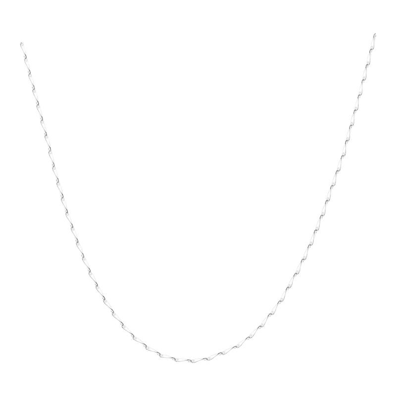 Lnieer999项链女单素链颈链银链子无吊坠万能裸链满天星元宝链配饰 【999】1.2mm肖邦链