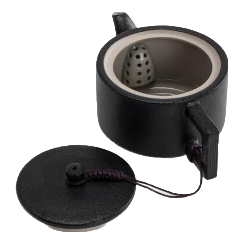 南山先生 黑陶茶壶陶瓷功夫泡茶壶大容量过滤单壶简约家用客厅冲泡壶 龙把壶