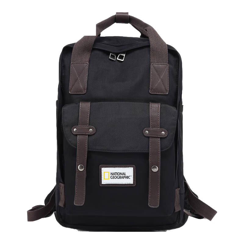 国家地理清仓处理国家地理双肩包骑行背包户外休闲旅行15.6寸电脑包 黑色清仓款（18L）