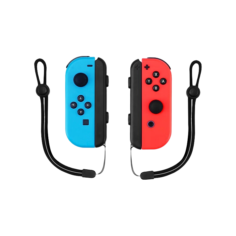 锦读 Jemdo Switch手柄Joy-Con握把红蓝手柄NS/OLED游戏机分体游戏无线蓝牙手柄 【Joy-Con手绳】黑色一对装 无线连接