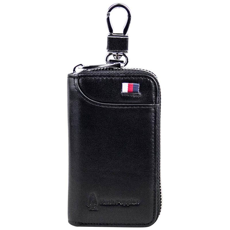 暇步士（Hush Puppies）真皮钥匙包男女通用时尚头层牛皮钥匙扣大容量男士钥匙包腰挂