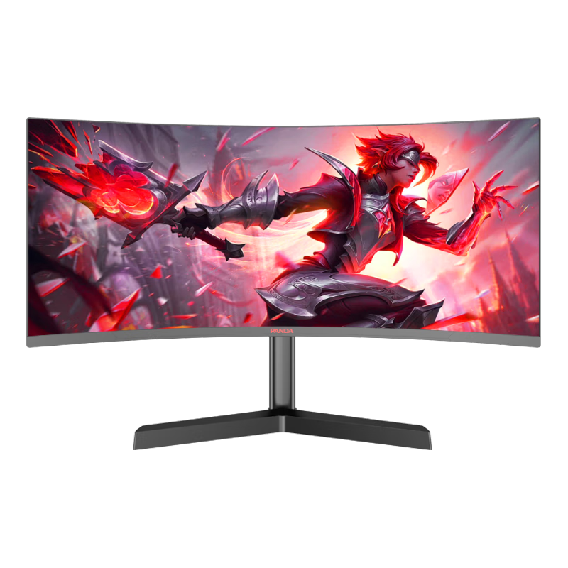 熊猫（PANDA）34英寸电竞带鱼屏 180Hz高刷 WQHD准4K R1500曲面屏 21:9 HDR400 升降旋转显示器MX34U6