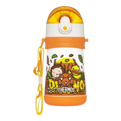 THERMOS 膳魔师 儿童吸管杯保温杯组合 TCKK红恐龙280ml+BBSA粉草莓360ml