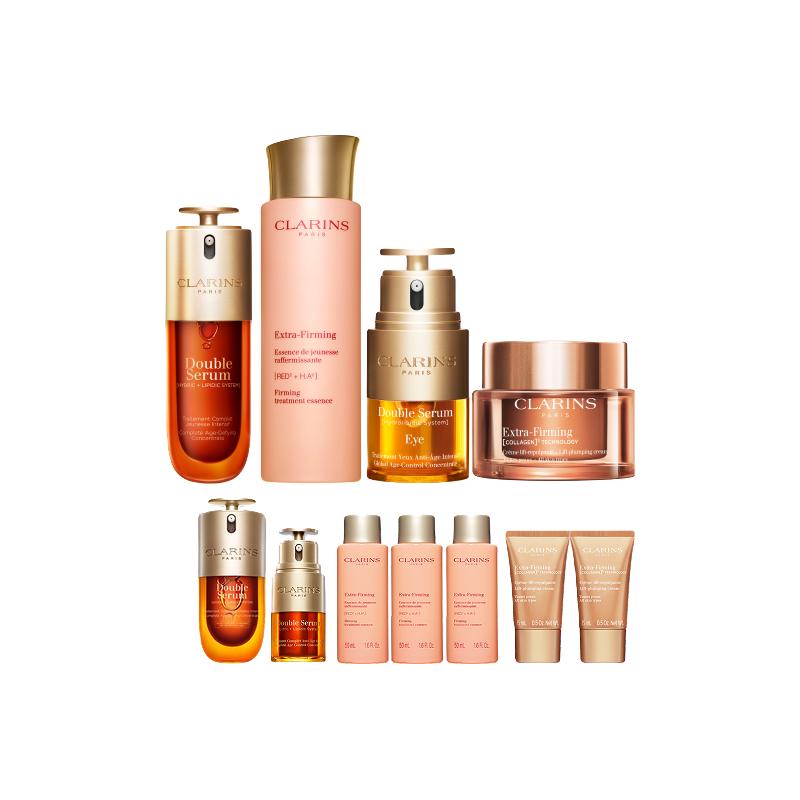 CLARINS 娇韵诗 双萃精华焕颜精华水弹簧霜护肤套装紧致淡纹