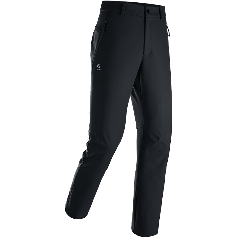 KAILAS凯乐石男款洛克PLUS软壳裤加绒保暖防静电耐磨弹力户外防风裤 KG2439308 玄青黑 M