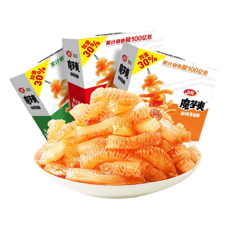 卫龙魔芋爽盒装400g超市同款辣条解馋零食休闲小吃