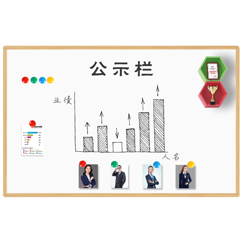 Flybook 飞博士 50*60cm白板墙贴不伤墙可移除办公家用教学写字板挂式磁性儿童小黑板可擦办公会议软白板纸