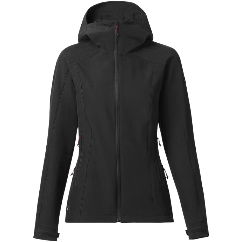 迪卡侬MT500 女士山地徒步防风保暖软壳外套 黑色 M