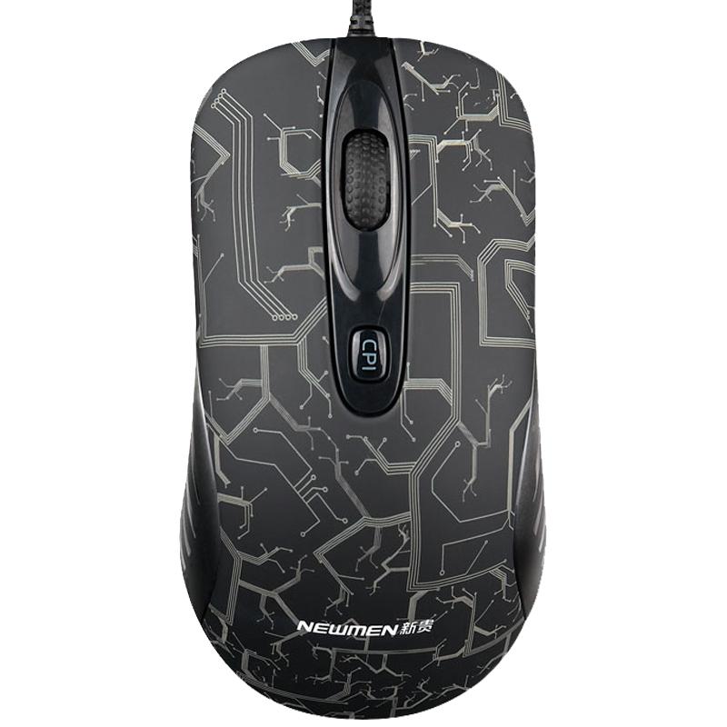 NEWMEN 新贵 GX1-F 有线鼠标 3500DPI 黑色