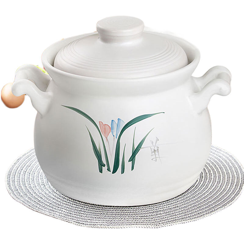 康舒（KANGSHU）煤气灶大容量陶瓷砂锅炖锅家用煮粥煲汤汤锅传统中式汤煲炖煲 汤锅【绝大多数人选择款】 4300ml