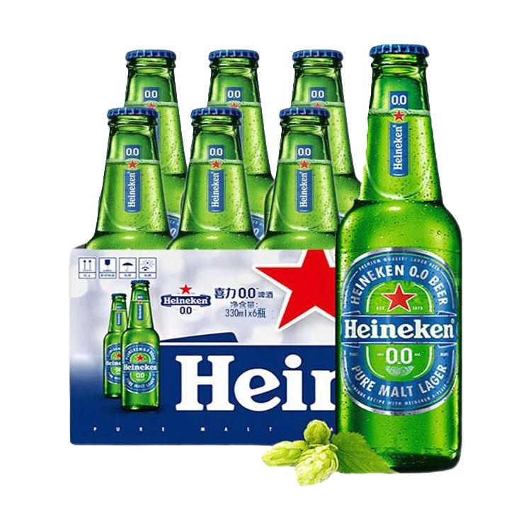 喜力 0.0啤酒 低度全麦酿造 330ml*6瓶