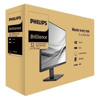 PHILIPS 飞利浦 329P1RN 31.5英寸 VA 显示器（3840*2160、60Hz、119%sRGB、HDR10、Type-C 90W）