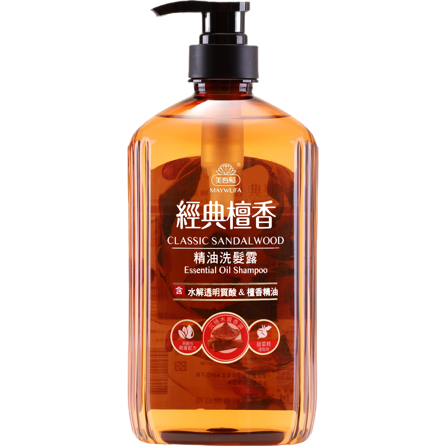 美吾发 (maywufa) 檀香精油洗发水 850ml（无硅油 补水保湿 控油蓬松 适合中性偏油发质）