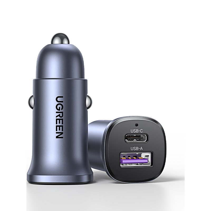 UGREEN 绿联 EC305-45278 双口车载充电器 1A1C 30W