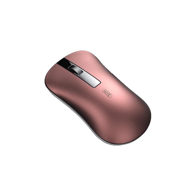 适用华为无线蓝牙鼠标可充电静音电脑办公笔记本游戏商务家用学生超长续航耐也 玫瑰金/无线版