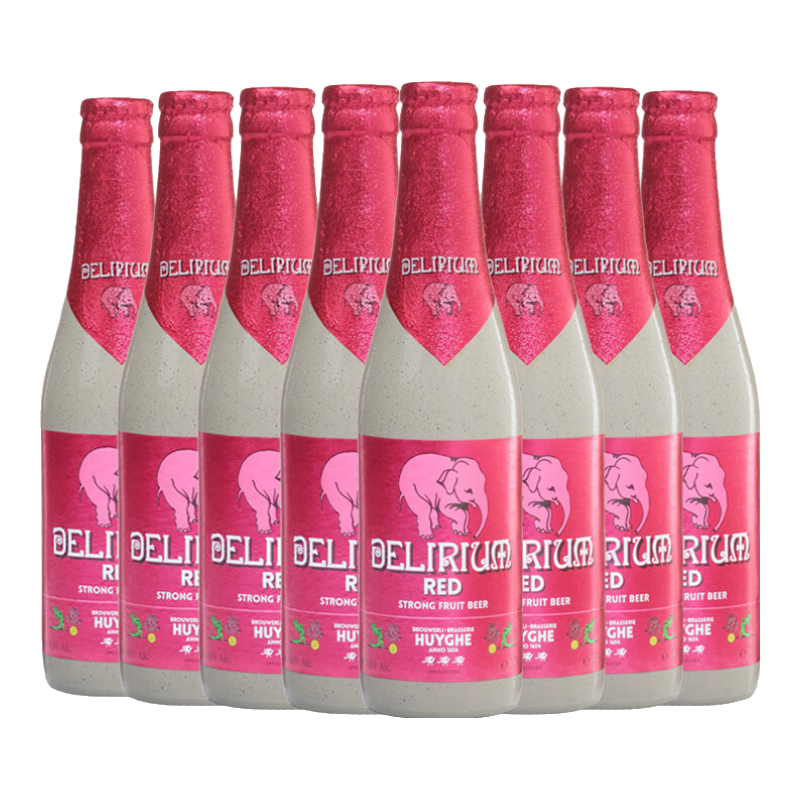  DELIRIUM/粉象 精酿果啤 比利时啤酒  给劲樱桃 330mL 8瓶 组合装 整箱装