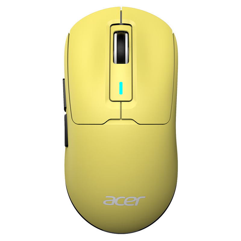  acer/宏碁 60g超轻 无线蓝牙三模鼠标  柠檬黄【游戏三模+60g超轻+仿生骨架结构】