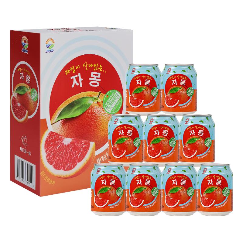 九日韩国风味九日西柚果汁果肉饮料238ml*12罐西柚饮品礼盒整箱饮料 九日西柚汁238ml*12瓶