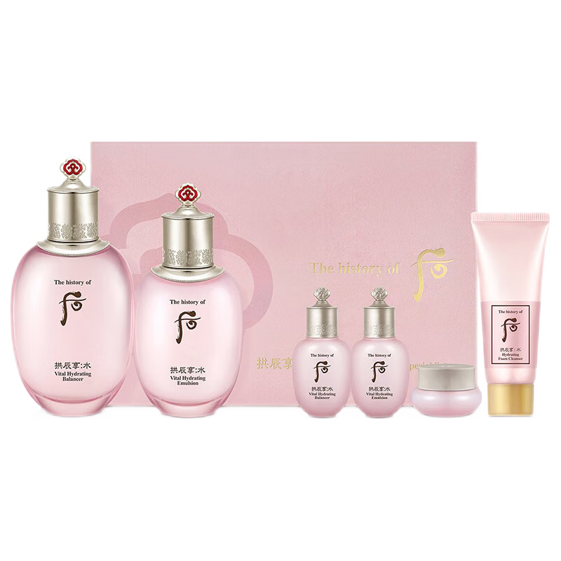 WHOO 后 套装 天气丹/拱辰享/水妍 女士护肤化妆品套装6件套（344ml）