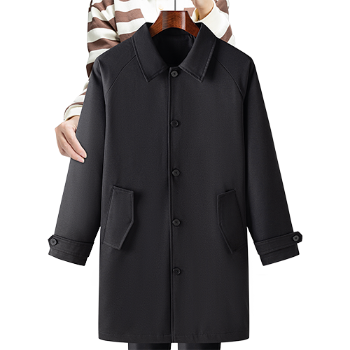 罗蒙 中长款风衣男士外套春秋商务夹克男士风衣外套男外套