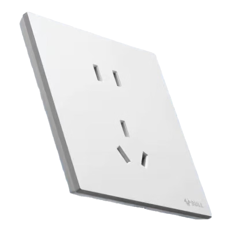 公牛G56暮雪白超薄蝶翼6.4mm开关插座大面板无边框家用公牛【超薄款】
