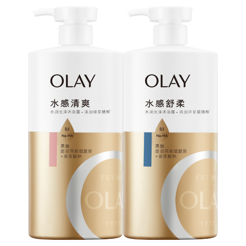  OLAY/玉兰油 香氛香味持久留香 沐浴露套装  抹茶+洋甘菊 730ml+730ml