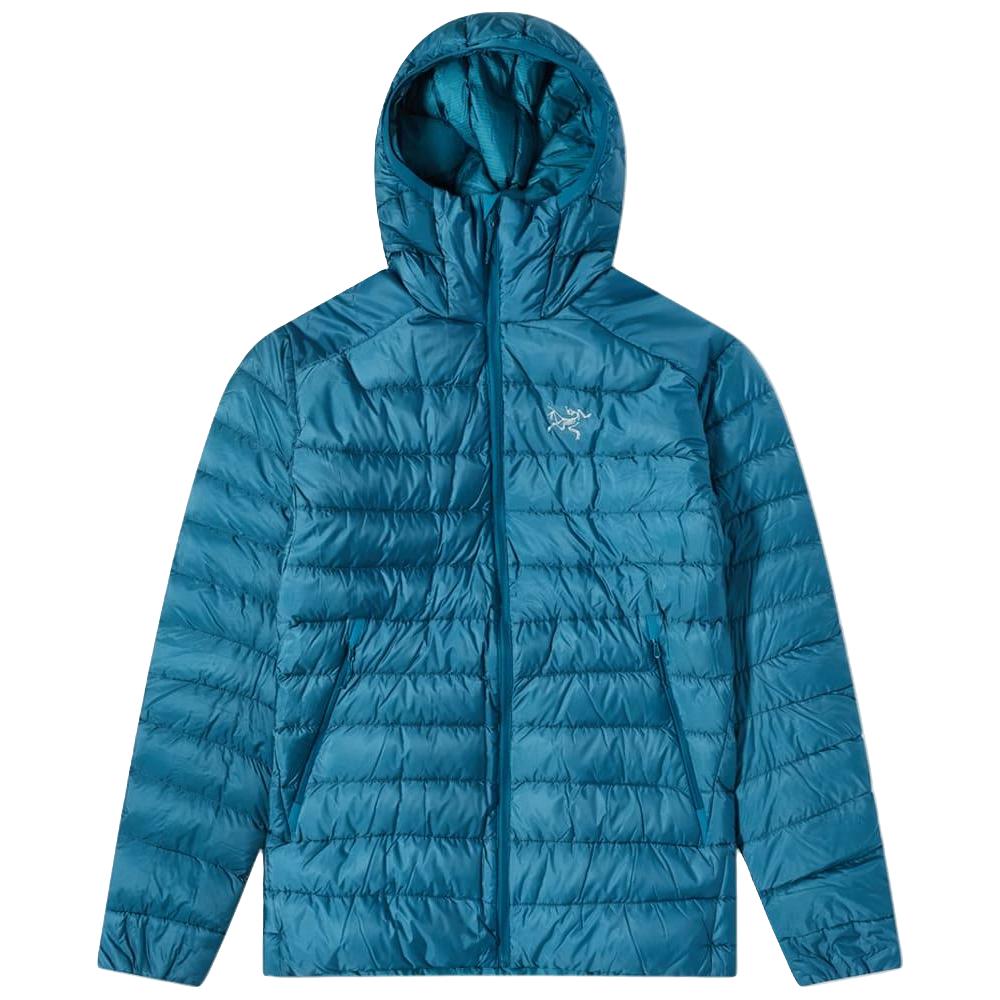 男款 始祖鸟 Cerium 系列 LT超轻 连帽羽绒服 青色