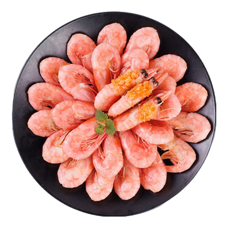 美加佳 大号头籽北极甜虾 净重1.5kg（规格80/100 头籽率80%）礼盒装