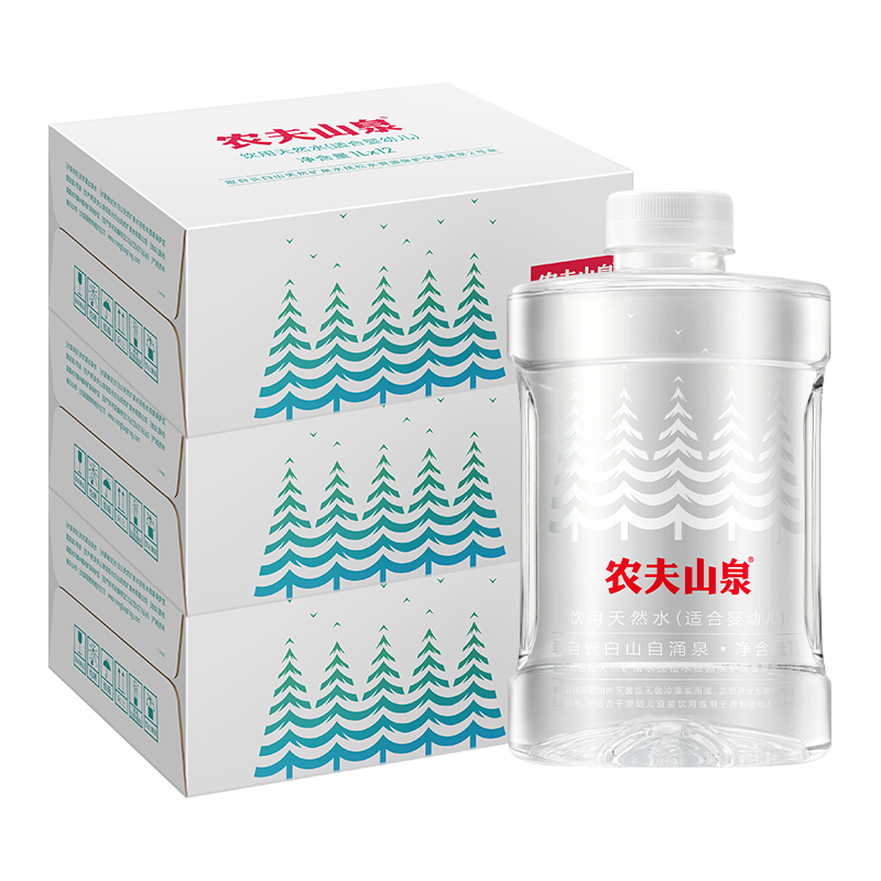 (3箱装)农夫山泉饮用天然水（适合婴幼儿）1L*12瓶*3箱日期新鲜送货上楼非矿泉水