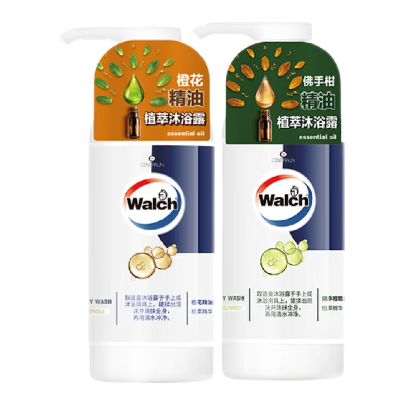  Walch/威露士 精油 沐浴露  橙花+佛手柑 450ml*2