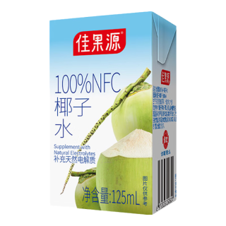 佳果源 椰子水350ml装泰国进口100%NFC椰子水补天然电解质水 350ml*12瓶